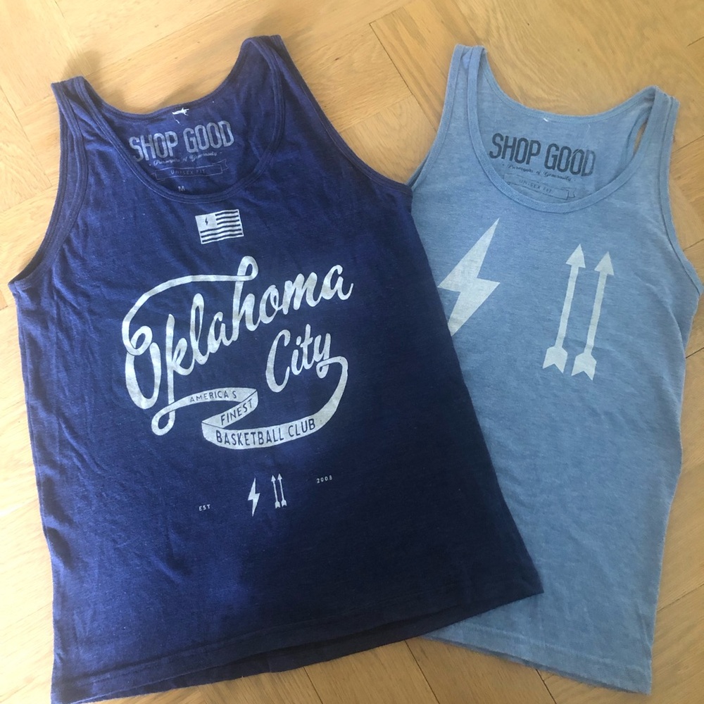 2 OKC Thunder tank tops shirts Size S-M